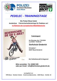 Plakat Pedelec-Trainingstage_DIN A3 Ginderich 17.09.2024_001
